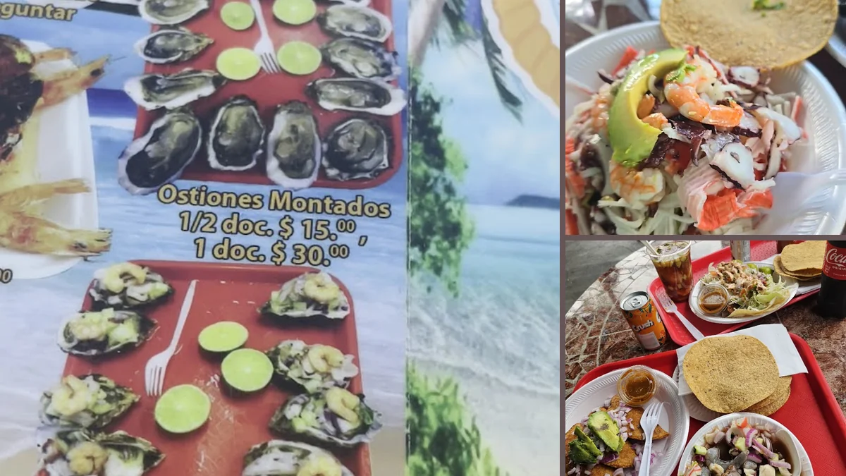 Tostadas and ceviche served for dine-in.